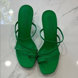 Wild Pair Emerald Strappy Heels